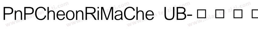 PnPCheonRiMaChe UB字体转换